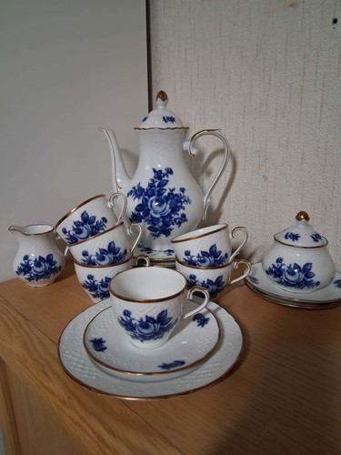 Kaffeeservice blaue rose mit - blaue,